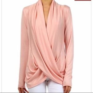 Soft Pink Wrap Top